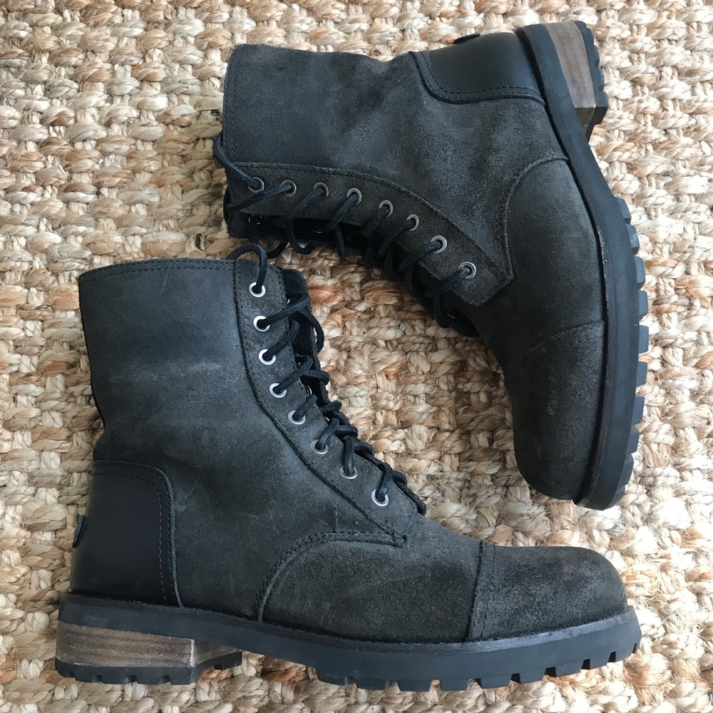 UGG Ashbury Waterproof Boots. Combat. Moto. Biker. Lug Sole.